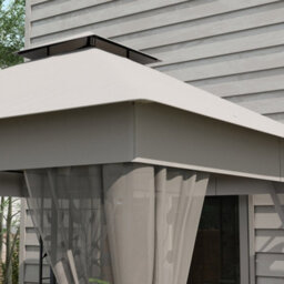 Outsunny 3 X 3(M) Garden Gazebo Marquee Tent Canopy Shelter Pavilion Grey - thumbnail 9