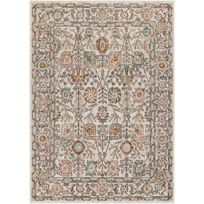 Livabliss Ankara-Vintage Pink Grey Traditional Boho Living Dining Bedroom Rug 140 X 200 Cm Easy Care, Non Shedding - image 1