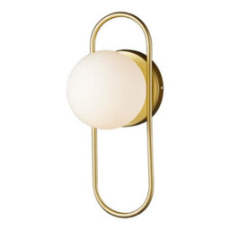 Thehotsale Spherical Glass Shade Wall Light Single-Light In Gold, Bulb Not Included 12Cm Dia - thumbnail 5