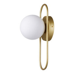 Thehotsale Spherical Glass Shade Wall Light Single-Light In Gold, Bulb Not Included 12Cm Dia - thumbnail 4