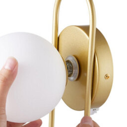 Thehotsale Spherical Glass Shade Wall Light Single-Light In Gold, Bulb Not Included 12Cm Dia - thumbnail 7