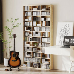 Homcom Dvd Cd Media Storage Rack, Video Display Unit, Oak Tone - thumbnail 7