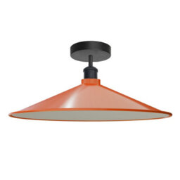 Industrial Flush Mount Ceiling Light Fixture Metal 40Cm Shade Indoor E27 Light Fitting For Bed Room, Kitchen, Living Room - thumbnail 8