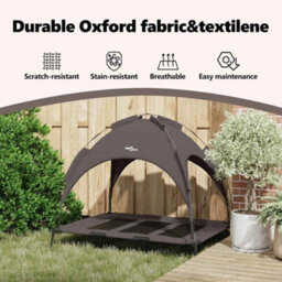Vidaxl Dog Bed Folding Manual Brown 122 X 93 X 106.5 Cm Steel - thumbnail 7