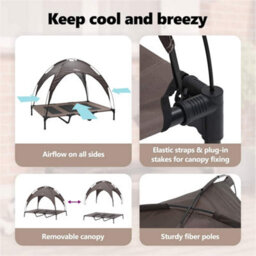 Vidaxl Dog Bed Folding Manual Brown 122 X 93 X 106.5 Cm Steel - thumbnail 9