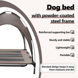 Vidaxl Dog Bed Folding Manual Brown 122 X 93 X 106.5 Cm Steel - thumbnail 8
