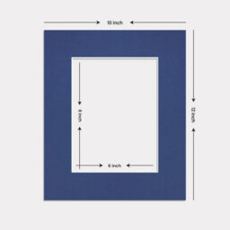 Ak Frames 12X10 Blue Picture Mounts To Fit 8X6 Aperture Size - Mount Board Only (No Frame Included) - thumbnail 3