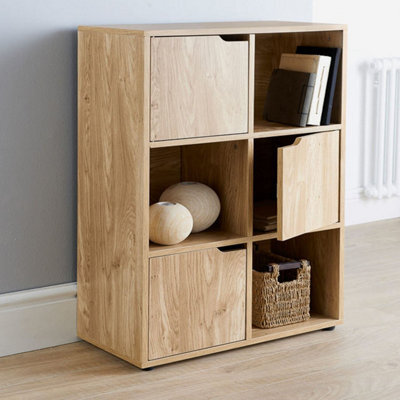 Spot On Dealz Cube Storage Unit Bookcase With Drawers 6 Cubes 3 Doors Shelving - image 1