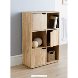 Spot On Dealz Cube Storage Unit Bookcase With Drawers 6 Cubes 3 Doors Shelving - thumbnail 2