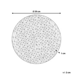 Beliani Wall Decor Moscavide Metal 60 Cm Silver - thumbnail 3