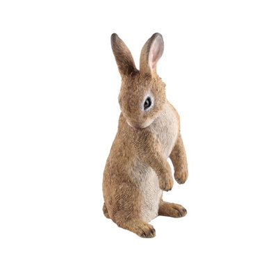Terrastyle Brown Resin Hare Garden Ornament (H)24Cm (W)10.3Cm
