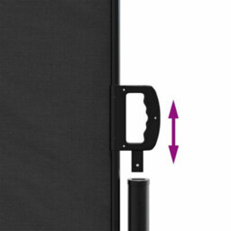 Walplus Retractable Side Awning Garden Sun Shade Canopy Gazebo For Back Door, Porch, Patio Black 100X500 Cm - thumbnail 6