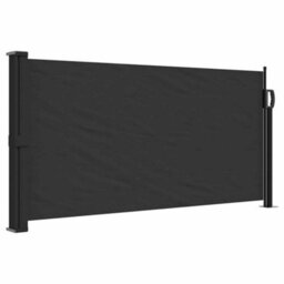 Walplus Retractable Side Awning Garden Sun Shade Canopy Gazebo For Back Door, Porch, Patio Black 100X500 Cm - thumbnail 2