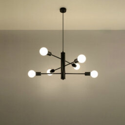 Sollux Lighting Duomo Steel Black 6 Light Classic Chandelier - thumbnail 2