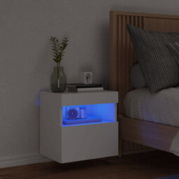 Vidaxl Tv Wall Cabinet With Led Lights White 40X30X40 Cm - thumbnail 4
