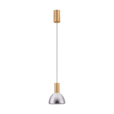 Luminosa Lighting Luminosa Voi Dome Pendant Ceiling Light Smokey, Brass Gold Led 8W 239Lm 3000K - image 1