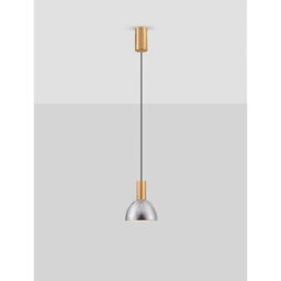 Luminosa Lighting Luminosa Voi Dome Pendant Ceiling Light Smokey, Brass Gold Led 8W 239Lm 3000K - thumbnail 4