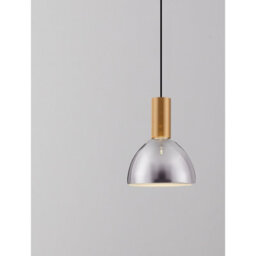 Luminosa Lighting Luminosa Voi Dome Pendant Ceiling Light Smokey, Brass Gold Led 8W 239Lm 3000K - thumbnail 5