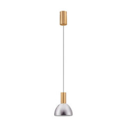 Luminosa Lighting Luminosa Voi Dome Pendant Ceiling Light Smokey, Brass Gold Led 8W 239Lm 3000K - thumbnail 1