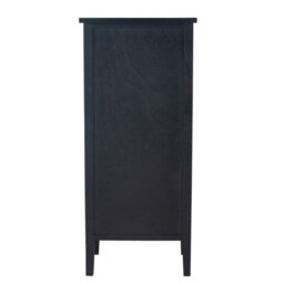 Pacific Lifestyle Satin Black Wood 5 Drawer Tall Boy - thumbnail 5