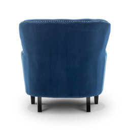 Velvet Blue Buttoned Ava Accent Chair - thumbnail 4