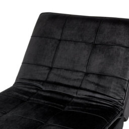 Beliani Chaise Longue Loiret Velvet Black - thumbnail 9