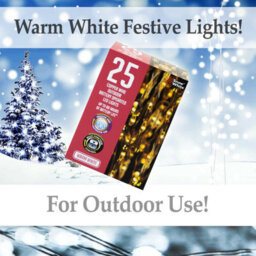 Outdoor Copper Wire Lights(25) - Warm White- Christmas Lights - thumbnail 3