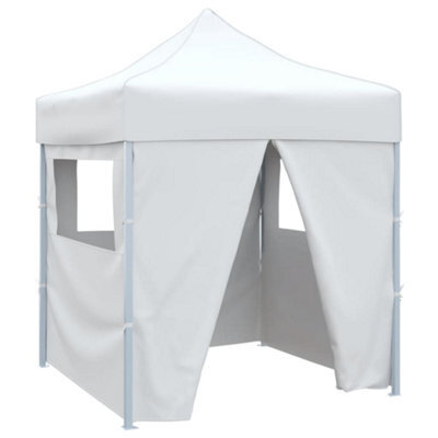 Walplus Professional Folding Party Tent Garden Gazebo Canopy With 4 Sidewalls 2X2 M Steel White - image 1