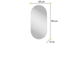 Arte Harmony Hr-04 Oval Mirror - 900mm X 450mm - Modern Elegance For Any Room - thumbnail 3
