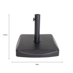 Charles Bentley Heavy Weight 26.5Kg Concrete Parasol Base Umbrella Stand Black - thumbnail 7