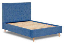 Divan Base Direct Solstice Modern Tall Chesterfield Fabric Bed Base Only 4Ft Small Double- Brecon Marine - thumbnail 2