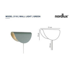 Nordlux Model Metal Wall Light  Green,plug In Or Mains - thumbnail 5