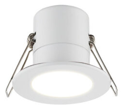 Luceco Matt White Fixed Led Fire-Rated Warm White Downlight 5W Ip65, Pack Of 6 - thumbnail 1