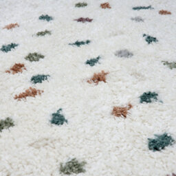 The Rugs Moodi Shaggy Multicolour Jubile Rug Runner Dots Thick High Pile For Living Rooms, Bedrooms, Hallways, Kitchens - thumbnail 3