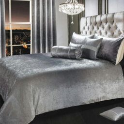Intimates Pink Ombre Crushed Velvet Duvet Cover And Pillowcase Set Single - thumbnail 2
