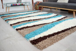 "Bravich Teal Waves Shaggy Rug - California - 200X290Cm (6'8""x9'7"")" - thumbnail 5
