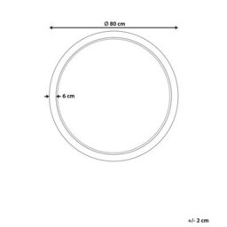 Beliani Wall Mirror Anlezy 80 Cm 80 Cm Rattan Natural - thumbnail 3