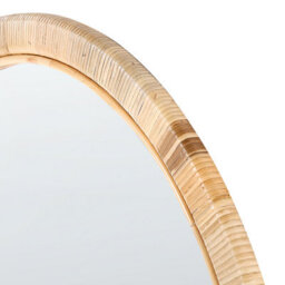 Beliani Wall Mirror Anlezy 80 Cm 80 Cm Rattan Natural - thumbnail 5