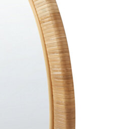 Beliani Wall Mirror Anlezy 80 Cm 80 Cm Rattan Natural - thumbnail 4