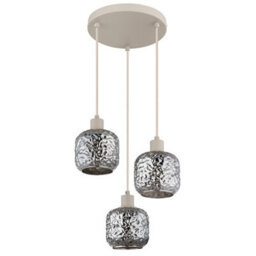 Luminosa Lighting Luminosa Antonio Cluster Pendant Ceiling Light Matt Beige 3X E27 - thumbnail 3