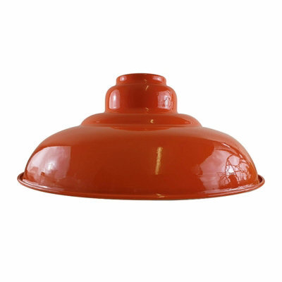 32Cm Ceiling Lamp Shade Modern Pendant Orange Light Shade For Living Room, Bedroom, Hallway  Easy Fit Drum Lampshade - image 1