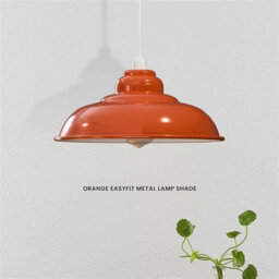 32Cm Ceiling Lamp Shade Modern Pendant Orange Light Shade For Living Room, Bedroom, Hallway  Easy Fit Drum Lampshade - thumbnail 3
