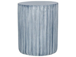 Beliani Accent Side Table, Light Grey Fibreglass & Magnesium Oxide, 39 Cm Round Drum - thumbnail 1