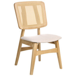 Beliani Set Of 2 Dining Chairs Alcova Wood Light Brown - thumbnail 4