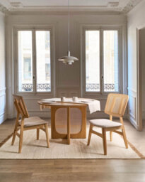 Beliani Set Of 2 Dining Chairs Alcova Wood Light Brown - thumbnail 2