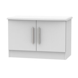 Harrow Compact 2 Door Tv & Media Unit In Grey Matt (Ready Assembled)
