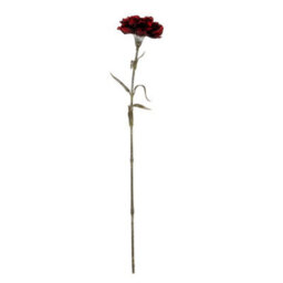 Hill Interiors Burgundy Carnation Stem Artificial Flower - Plastic - L11 X W10 X H56 Cm - Burgundy - thumbnail 1