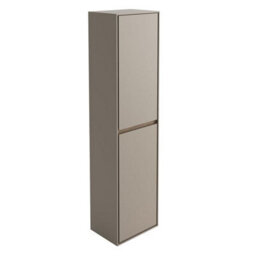 Plum&clay Norton Light Grey & Oak Wall Hung Bathroom Tall Storage Unit (H)1600mm (W)400mm - thumbnail 2