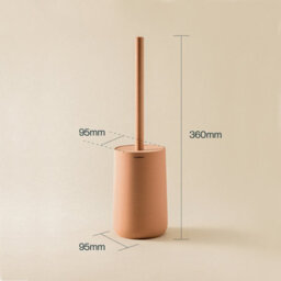 Cosmic Toilet Brush, Free-Standing, Polyresin Soft Touch, Sand, Saona Collection - thumbnail 4