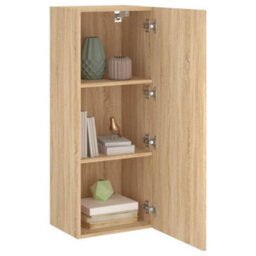 Berkfield Tv Wall Cabinet Sonoma Oak 40.5X30X102 Cm Engineered Wood - thumbnail 5